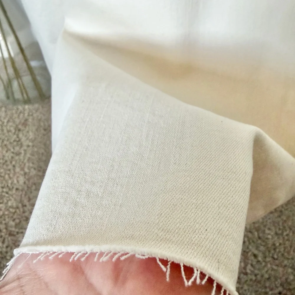 Time and Tru High Rise Cream Wide-Leg Button-Fly Jean Pants - Picture 10 of 14